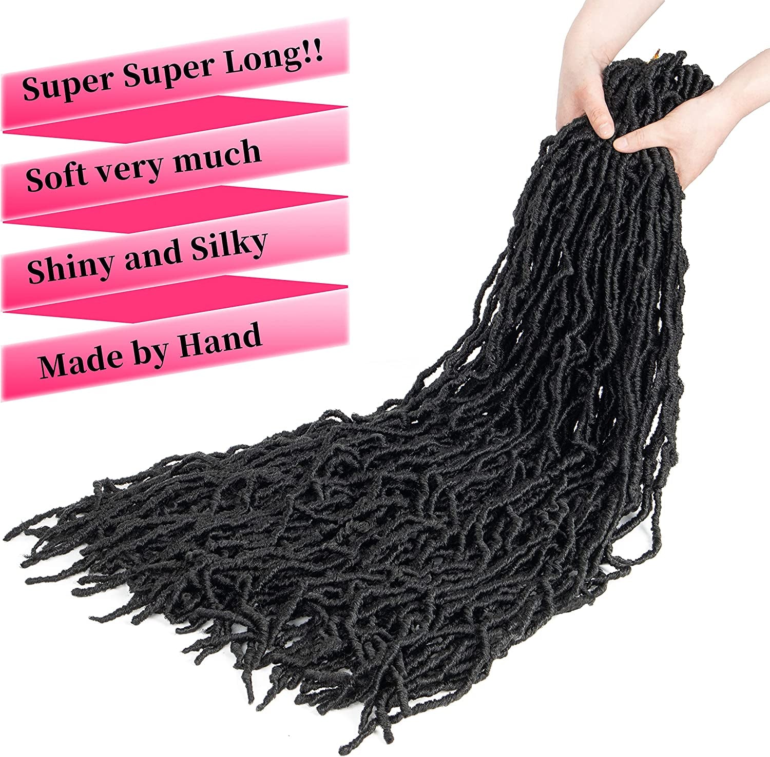 New Faux Locs 36 Inch Crochet Hair New Soft Locs 3 Packs/Lot Curly Wav –  Adamas Hair & extensions