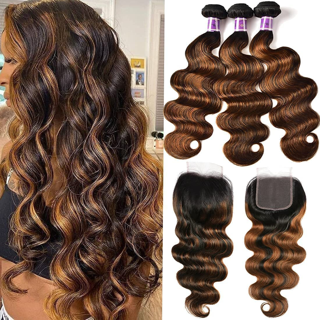 Brazilian body wave ombre on sale weave